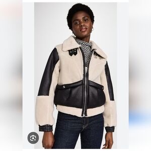 Blank Nyc Blaze Out Faux Sherpa Moto Jacket